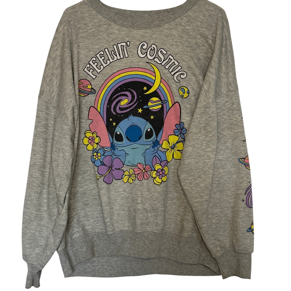 Disney Lilo & Stitch Feelin Cosmic Graphic Sweatshirt Womens Medium